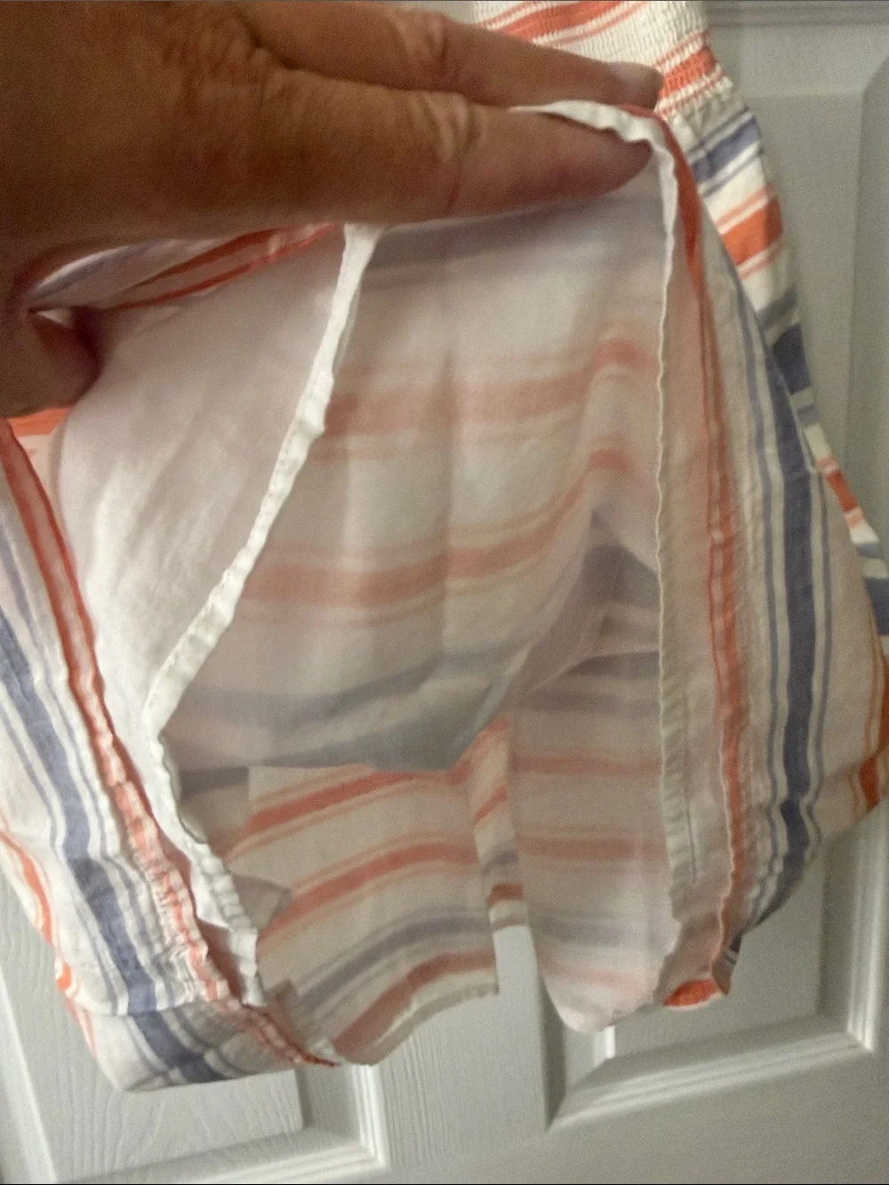 Gymboree Girls' White & Coral Sun Dresses with Blue Print